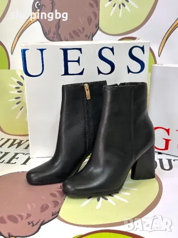 Дамски боти Guess крем, черни естествена кожа , снимка 5 - Дамски боти - 48100596