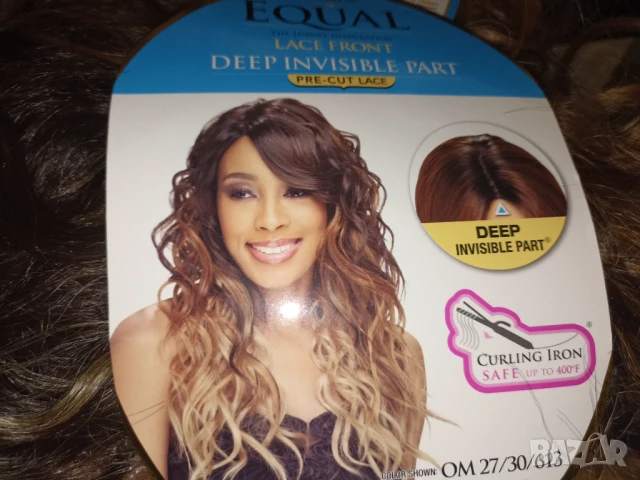 Нов дълга перука без бритон тъмно кестеняво към русо