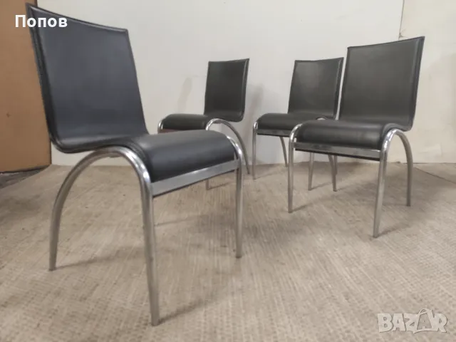 Комплект трапезни дизайнерски столове, снимка 6 - Столове - 48168400