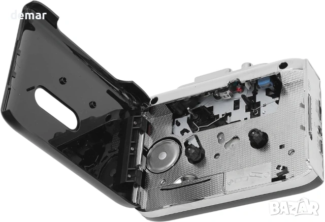 Преносим касетофон, конвертор от касета към MP3 с вграден микрофон, рекордер и жак за слушалки,черен, снимка 7 - Други - 53533326