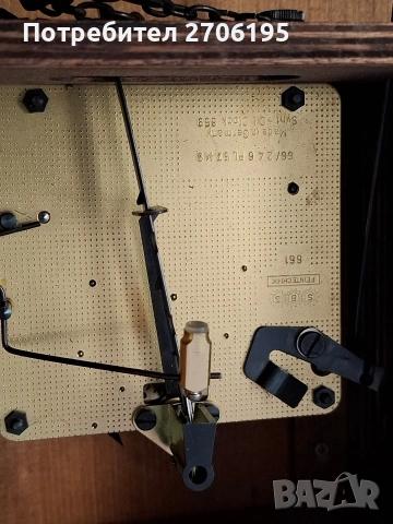 Винтидж механичен стенен часовник с ръчно рисуван циферблат , снимка 8 - Антикварни и старинни предмети - 53098483