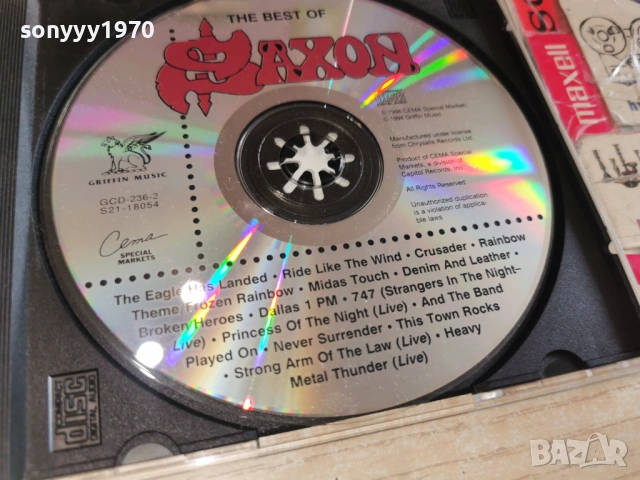SAXON CD 3001261525, снимка 7 - CD дискове - 53284533