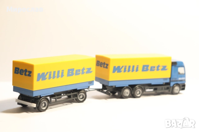 HERPA H0 1/87 MERCEDES BENZ ACTROS WILLI BETZ КАМИОН МОДЕЛ, снимка 8 - Колекции - 51745986