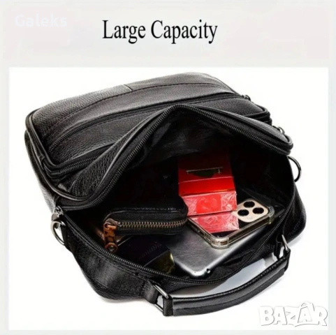 Мъжка делова кожена чанта /Универсална и стилна-Кафява естествена кожа, снимка 13 - Чанти - 53101893