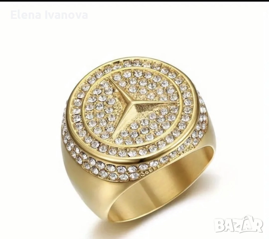 Уникален масивен пръстен Мерцедес в луксозна кутия, снимка 4 - Пръстени - 51462790