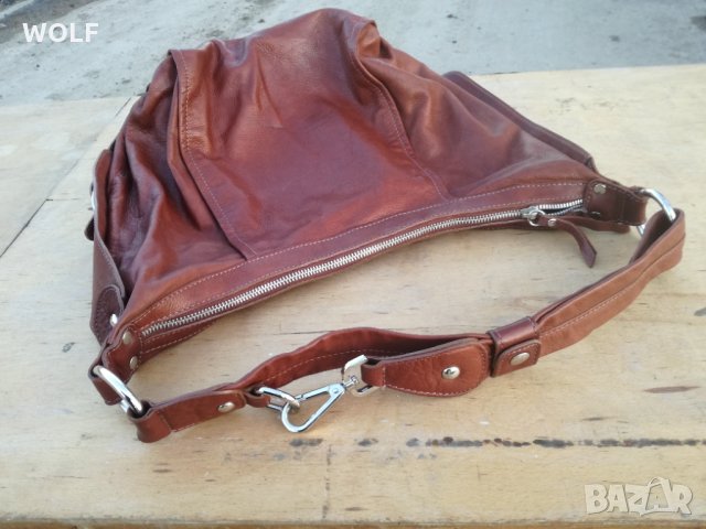  Немска Естествена кожа дамска маркова чанта от германия, снимка 2 - Чанти - 35191622