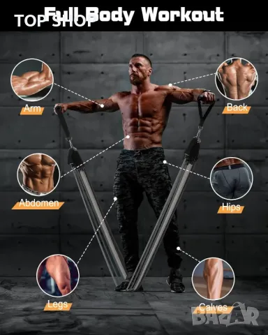 Fitense, Комплект ластици за мъже, 6 БР. - ластици за упражнения, снимка 5 - Фитнес уреди - 49509130