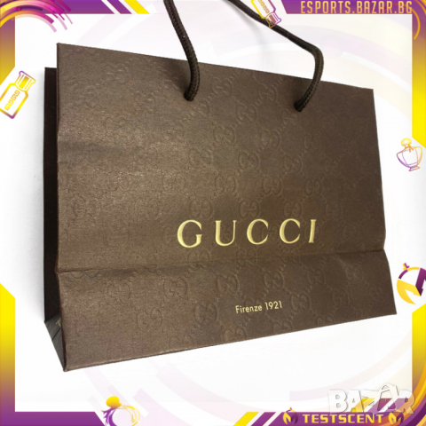 Автентична GUCCI хартиена кериър торба 29см x 38см подаръчна