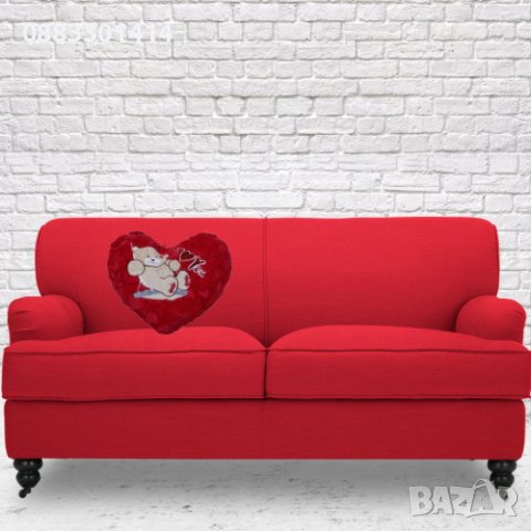 Плюшен Сърце с мече Свети Валентин , снимка 3 - Плюшени играчки - 44071815