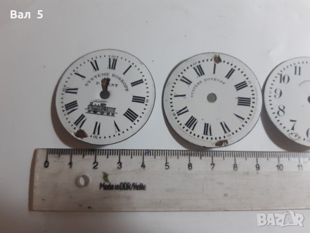 Порцеланови циферблати за стари джобни часовници - 4 броя, снимка 2 - Антикварни и старинни предмети - 32320704