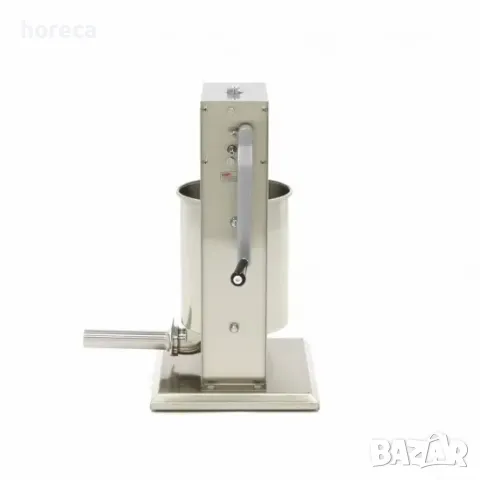 Ръчна пълначка за месо и чуроси 10л - вертикална - от неръждаема стомана-с включени приставки, снимка 3 - Оборудване за магазин - 47865816