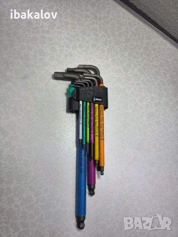   Комплект ключове-шестограми  WERA Hex-Plus, 9 части, 1,5-10mm