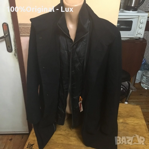 Lindbergh-Denmark-Вълна-мерино-Бизнес палто-2ХЛ, снимка 8 - Палта - 52697620