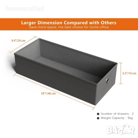 ПРОМОЦИЯ Компактно офис бюро с две текстилни чекмеджета HOMIDEC AD-DNZ83-57-10,5/FY-DE-DLZ01021005, снимка 4 - Бюра - 50767311