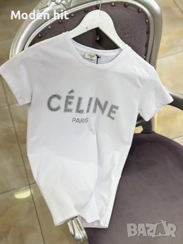 Дамска тениска Celine 👚 Дамска блуза с къс ръкав Селин - Различни цветове, снимка 5 - Тениски - 43696068