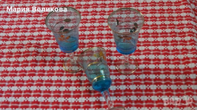 Ретро стъклени чаши, снимка 4 - Чаши - 39174552