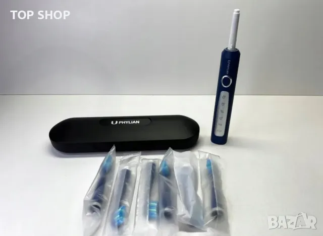 Електрическа четка за зъби Phylian H8 9200390 20-13/18, Ултразвукова, 5 накрайника, 5 режима, Твърд, снимка 2 - Друга електроника - 48842485