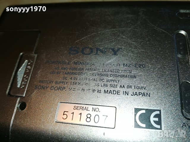 sony mz-e20 minidisc made in japan 1807211224, снимка 16 - MP3 и MP4 плеъри - 33553761