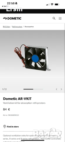 Вентилатор Dometic за Хладилник  (Комплект  за монтаж)(чисто нов) Цена : 130.00 лева, снимка 13 - Хладилни чанти - 50842233