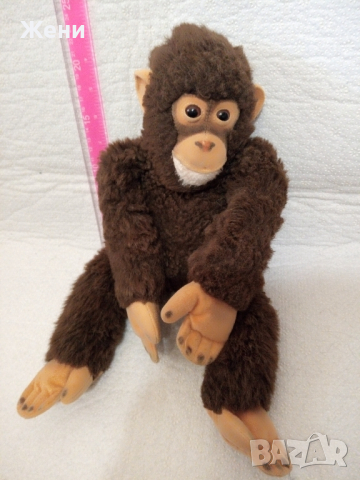 Голяма оригинална Steiff Щайф маймуна шимпанзе, снимка 3 - Плюшени играчки - 44889373