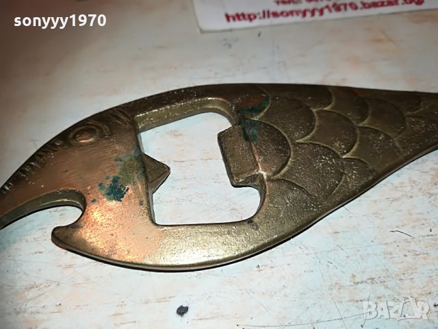 РИБА-мед/месинг 17х5см внос германия 0806211211, снимка 7 - Антикварни и старинни предмети - 33145167