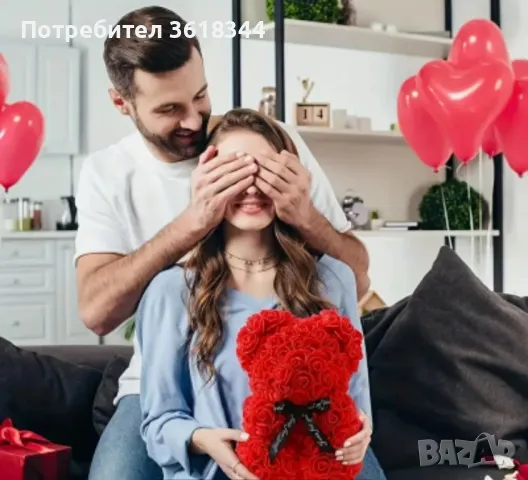 Мече от вечни рози , снимка 1