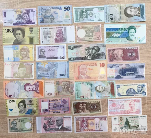 Колекция от 103 броя банкноти UNC - без повтарящи се, снимка 4 - Нумизматика и бонистика - 50351974