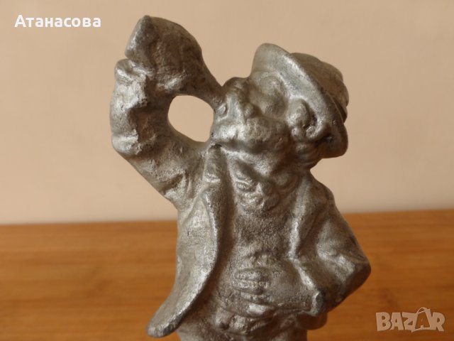 Метална алуминиева фигура статуетка 1970 г, снимка 6 - Статуетки - 43576479
