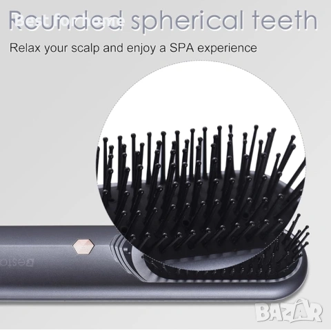 Bestauty 2-в-1 Електрическа четка за коса: Йонизиращ гребен и Масажор за скалп, снимка 2 - Други инструменти - 53098606