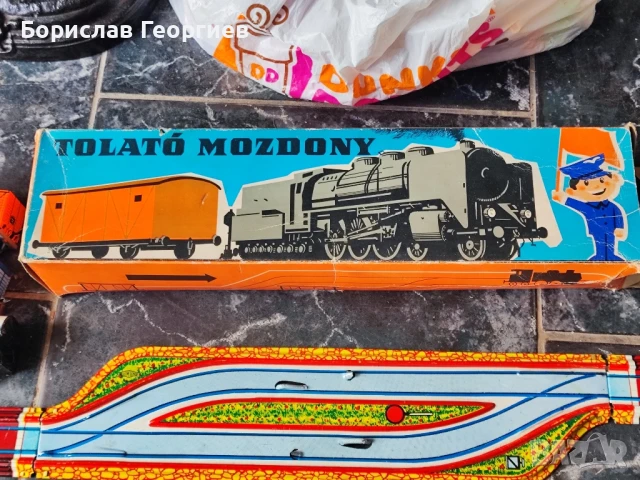 Стара ламаринена играчка влакче, снимка 3 - Колекции - 50850194