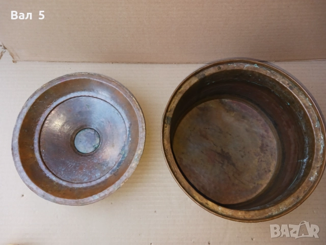 Стара медна , бакърена тенджера , датирана - 1938 г, снимка 5 - Антикварни и старинни предмети - 52133250