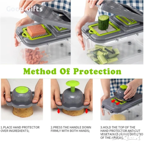 Многофункционално Кухненско Ренде 22-в-1 – Професионална Прецизност и Светкавично Готвене, снимка 5 - Други стоки за дома - 53369084