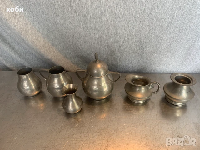  лот съдове  калаени изделия,  , снимка 2 - Антикварни и старинни предмети - 51421507