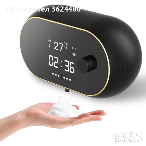 Стенен Диспенсър за Сапун 500 мл – Час и  C/F Термометър 4496, снимка 3 - Други стоки за дома - 52554434