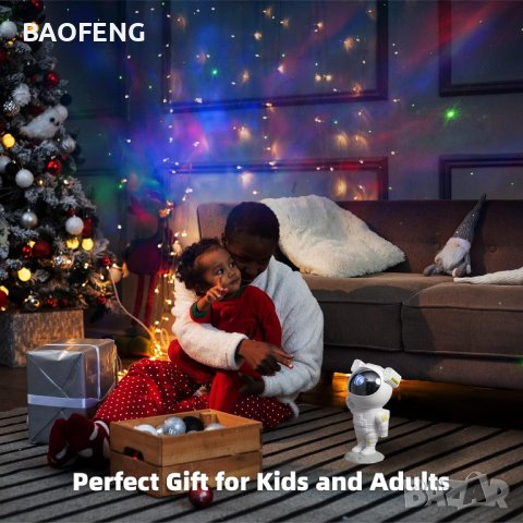 Нови Детска нощна лампа звездно небе проектор 360 настройка, модел ULT Galaxy Star Project Астронавт, снимка 14 - Други - 43376744