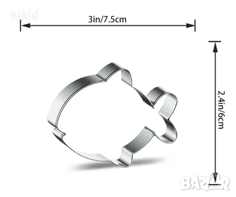 риба рибка балон метална форма резец украса бисквитки фондан , снимка 2 - Форми - 47501177