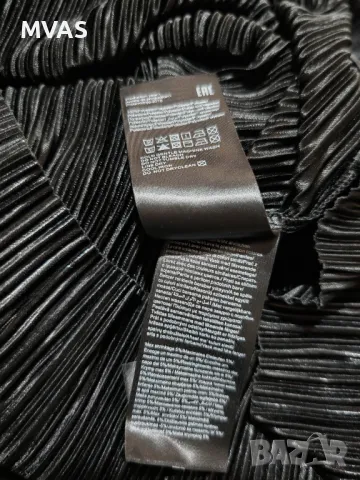 Нова черна плисирана миди пола М размер, снимка 4 - Поли - 49780496