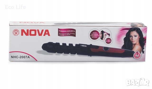 Керамична маша за коса NOVA NHC-2007A, снимка 5 - Маши за коса - 52504274