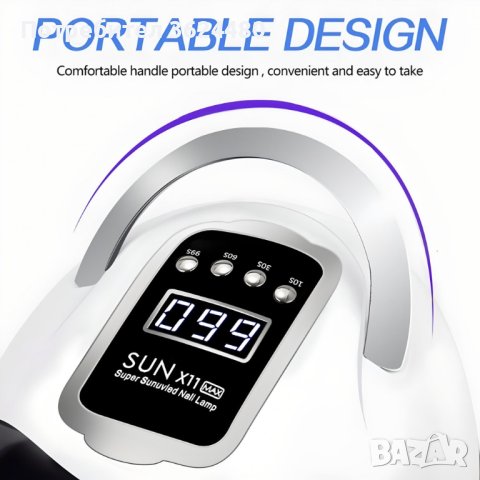 4106 Професионална UV/LED лампа за маникюр, снимка 4 - Продукти за маникюр - 44069995