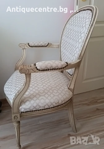 Елегантно кресло , Луи XVI, Франция , снимка 5 - Столове - 51288449