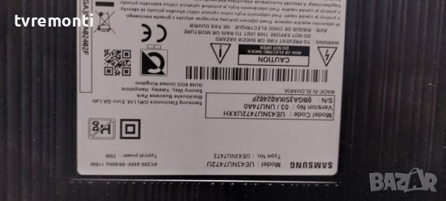Power Supply BN44-00947C L40E6_NSM PSLF121E10A BN4400947C  for Samsung UE43NU7472  DISPLAY CY-NN043H, снимка 5 - Части и Платки - 38735290