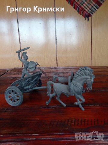 Медна гръцка колесница от Акропула 1936г. , снимка 2 - Антикварни и старинни предмети - 32501289