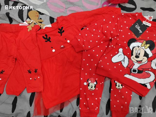 коледни нови дрешки за момиче с мини маус, еленче