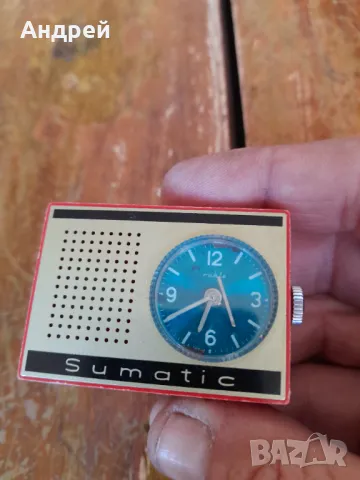 Стар часовник Sumatic, снимка 3 - Антикварни и старинни предмети - 48038883