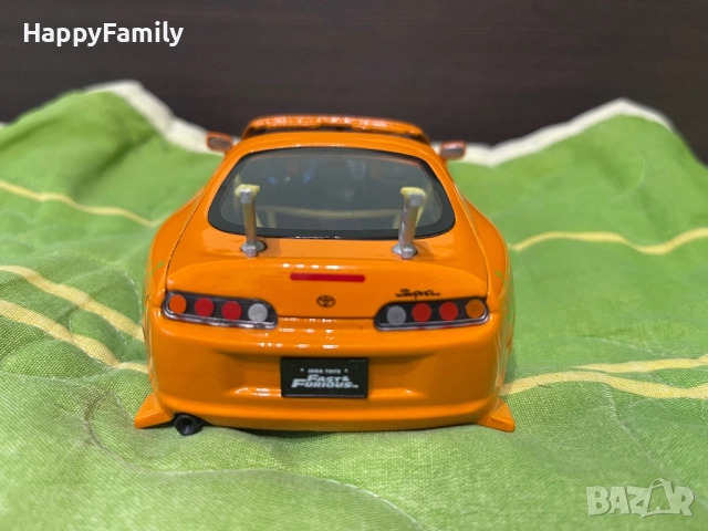 Мащабен модел Toyota Supra 1:24 Jada Toys Бързи и Яростни Тойота Супра, снимка 6 - Колекции - 52663817