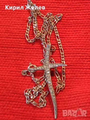 СКЪПОЦЕНЕН СРЕБЪРЕН КРЪСТ РОДИРАНО СРЕБРО 925 с БЛЕСТЯЩИ ЦИРКОНИ и СРЕБЪРНА ВЕРИЖКА СРЕБРО 925 30605, снимка 15 - Колиета, медальони, синджири - 49328829