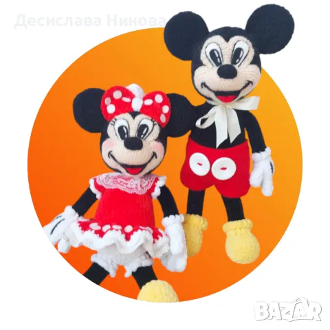 Мини Маус-ръчна изработка-45см, снимка 10 - Плюшени играчки - 42915035