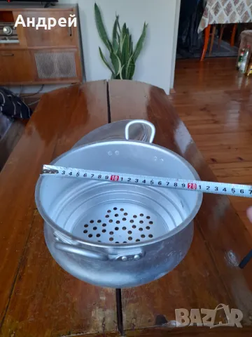 Стара алуминиева цедка,гевгир #13, снимка 7 - Антикварни и старинни предмети - 48474010