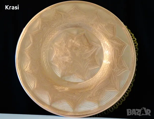 Медна фруктиера,меден съд,плато,пано 500 гр. , снимка 8 - Антикварни и старинни предмети - 47404569