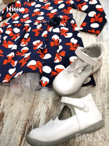 Рокля с оранжеви 🎀, снимка 2 - Детски рокли и поли - 32214658